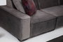 Atelier Del Sofa Sofá 2 Plazas Gris Tapizado Poliéster Largo 215cm